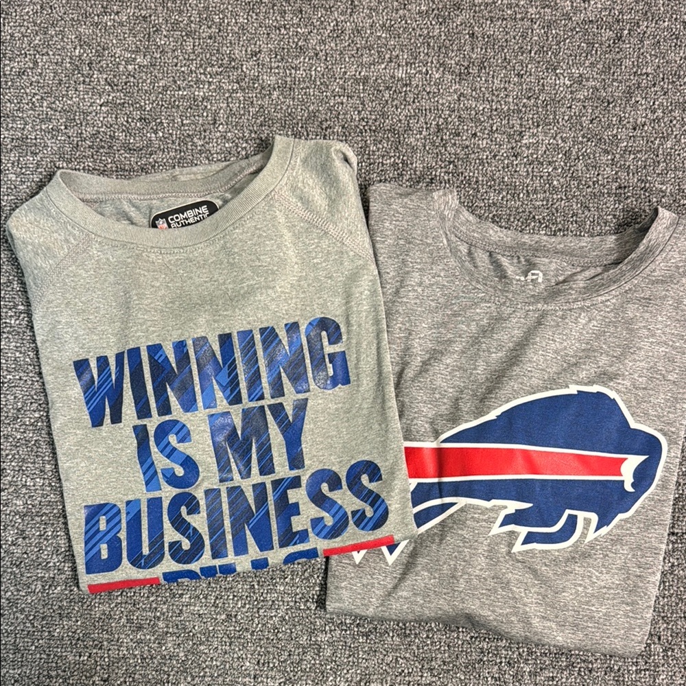 Buffalo Bills Kids Gray Graphic T-Shirts